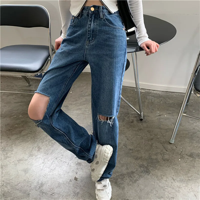 HziriP Summer Hot All-Match Chic Fashion High-Waist Hole Mopping Jeans 2021 Casual Women Loose Thin Straight Wide-Leg Pants
HziriP Summer Hot All-Match Chic Fashion High-Waist Hole Mopping Jeans 2021 Casual Women Loose Thin Straight Wide-Leg Pants