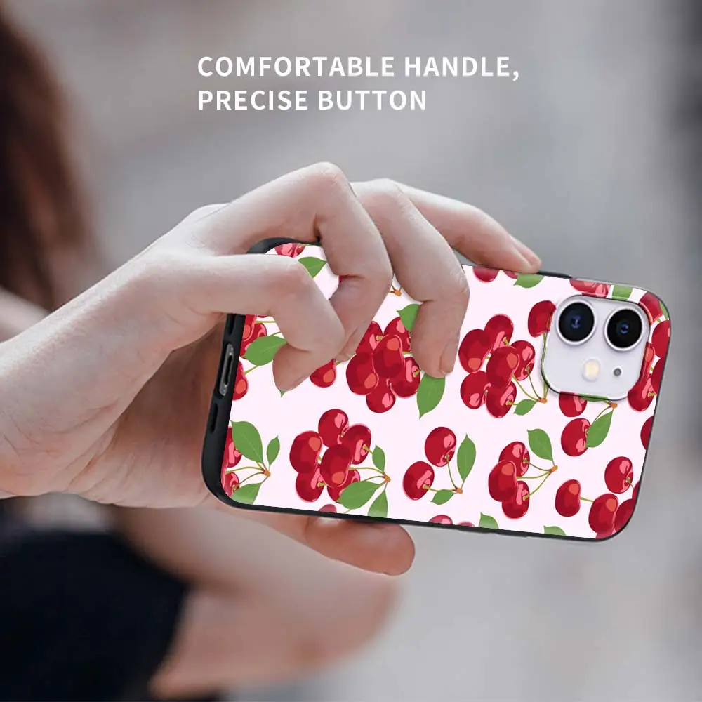 Black Silicone Phone Case for Apple iPhone 11 7 12 Pro XR X XS Max 6 6S 8 Plus 5 5S SE Soft Back Cover Fruit Cherry Peach
Black Silicone Phone Case for Apple iPhone 11 7 12 Pro XR X XS Max 6 6S 8 Plus 5 5S SE Soft Back Cover Fruit Cherry Peach