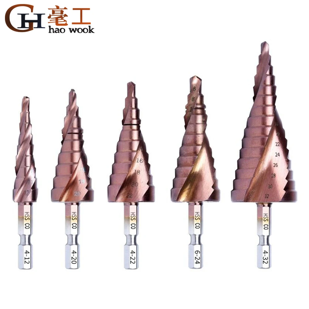 M35 HSS Cobalt Step Drill Bit High Speed Steel Cone Hex Shank Spiral Grooved Taper Point Drill Bits Hole Stainless Steel Cutter
M35 HSS Cobalt Step Drill Bit High Speed Steel Cone Hex Shank Spiral Grooved Taper Point Drill Bits Hole Stainless Steel Cutter