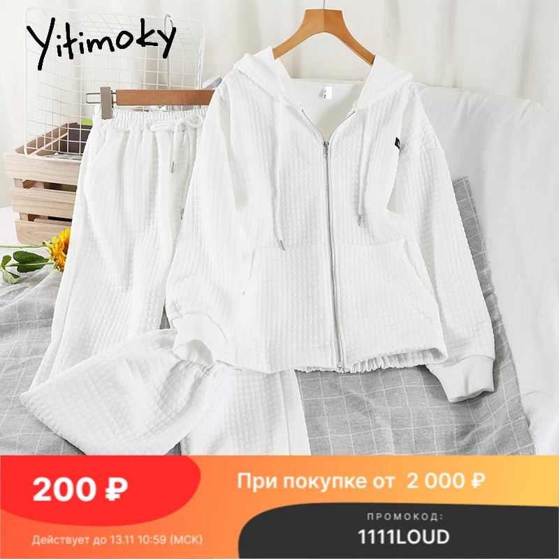 Yitimoky 2021 осень зима Модные наряды для женщин спортивный костюм толстовки свитшот и спортивные брюки повседневный комплект из 2 предметов спо...
Yitimoky 2021 осень зима Модные наряды для женщин спортивный костюм толстовки свитшот и спортивные брюки повседневный комплект из 2 предметов спо...
