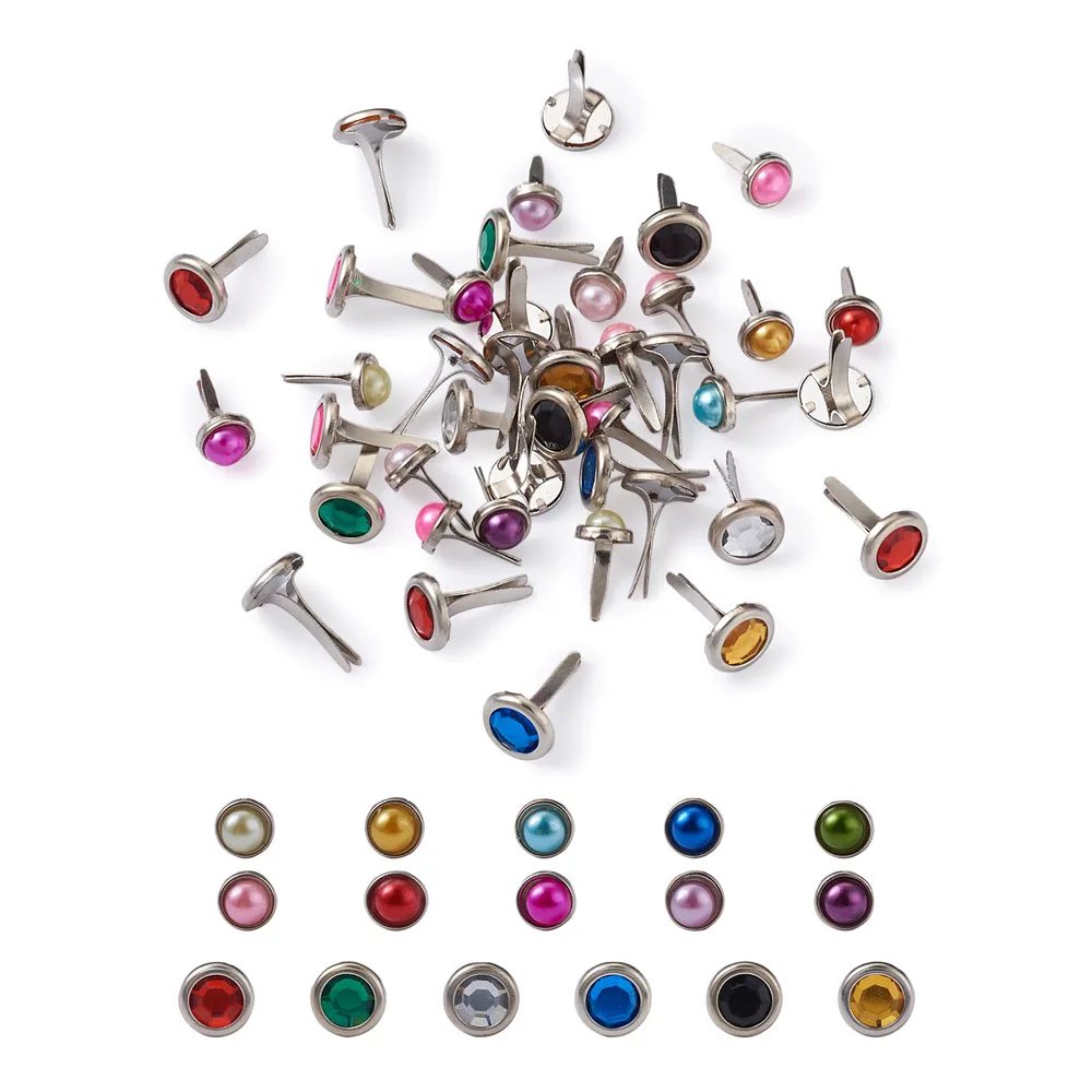 90pcs Acrylic Rhinestone Pearl Iron Brads DIY Scrapbooking Crafts Accessories for Home Decor Embellishment Decoration 14mm
90pcs Acrylic Rhinestone Pearl Iron Brads DIY Scrapbooking Crafts Accessories for Home Decor Embellishment Decoration 14mm