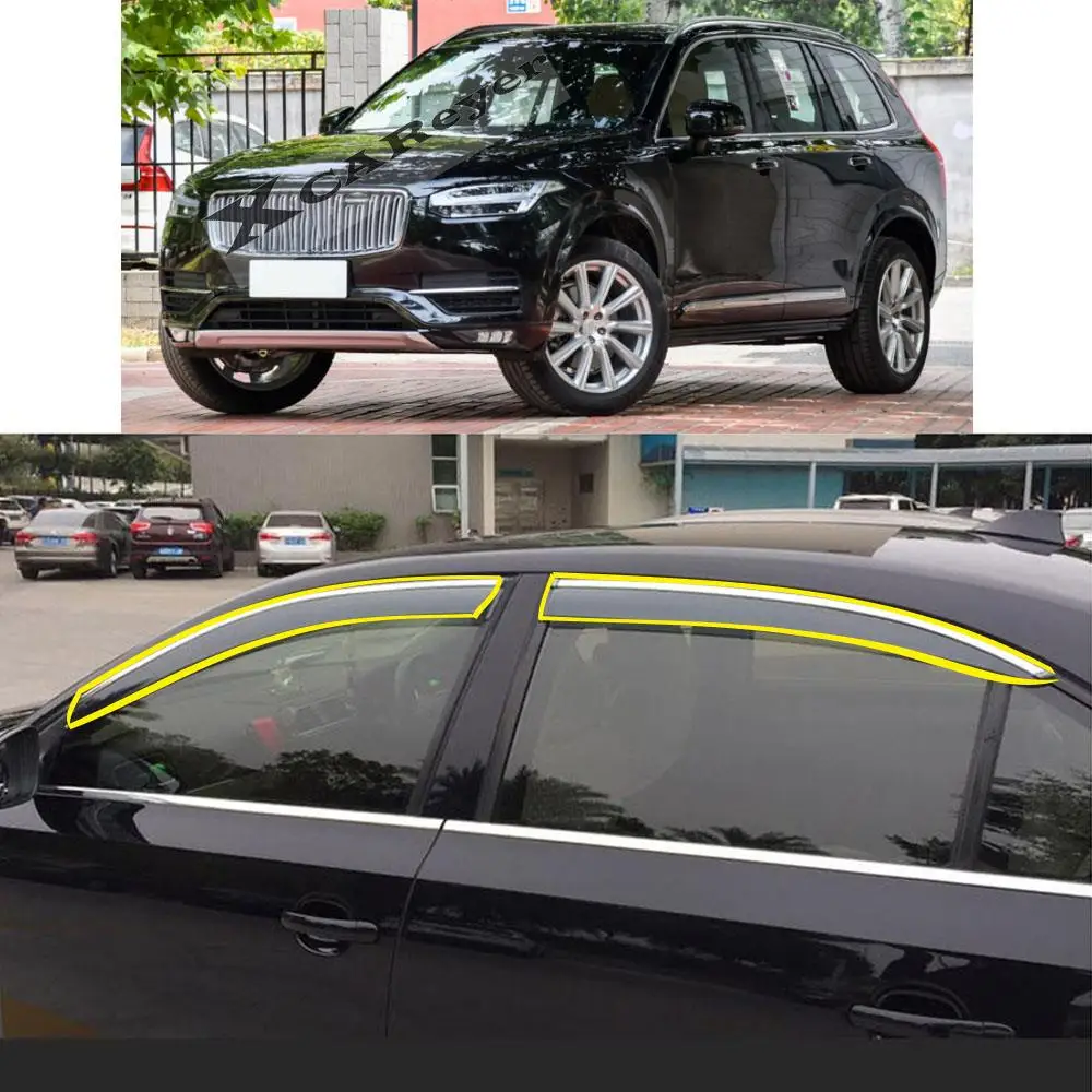 Car Body Styling Sticker Plastic Window Glass Wind Visor Rain/Sun Guard Vent Protector For VOLVO XC90 2015-2021
Car Body Styling Sticker Plastic Window Glass Wind Visor Rain/Sun Guard Vent Protector For VOLVO XC90 2015-2021