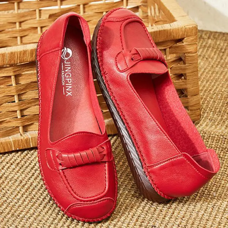 Comfortable Flat Women Shoes Slip On Loafers Soft Leather Single Shoes Breathable Ballerina Shoe Zapatos Mujer Plus Size 42 43
Comfortable Flat Women Shoes Slip On Loafers Soft Leather Single Shoes Breathable Ballerina Shoe Zapatos Mujer Plus Size 42 43