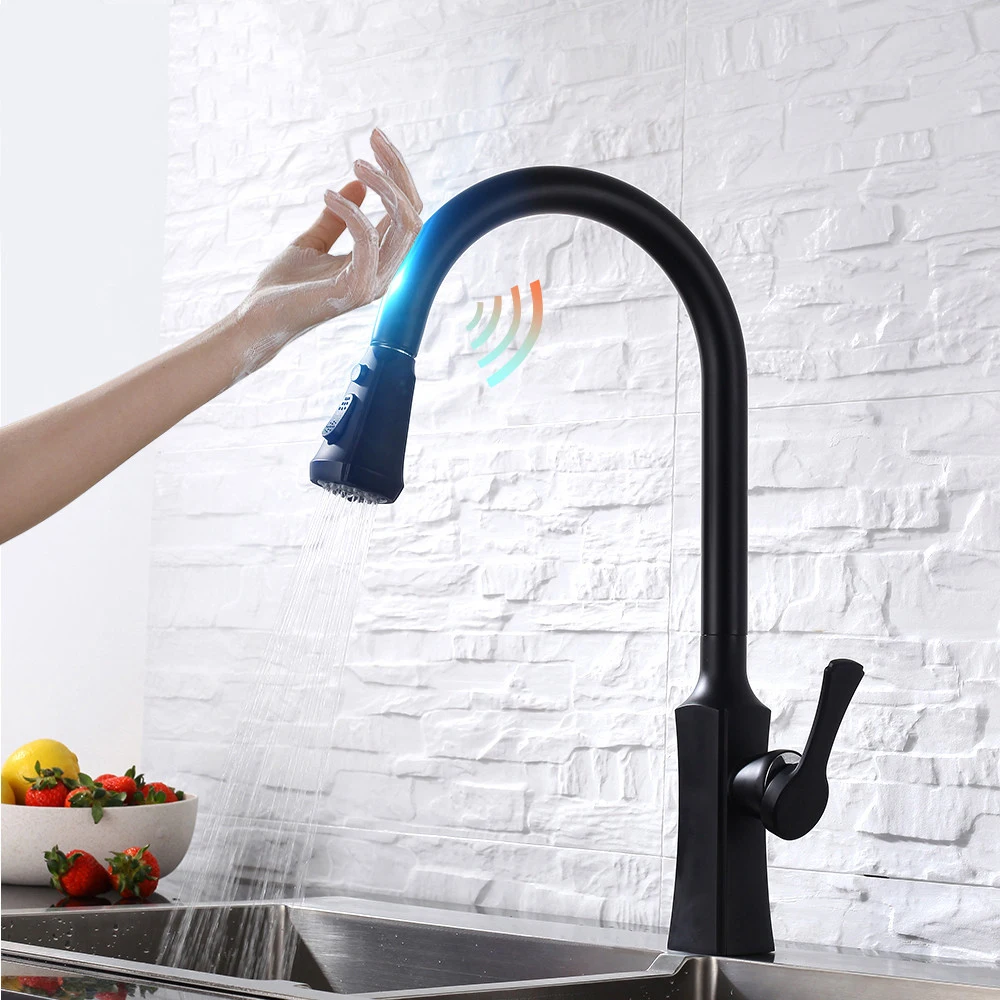 Сенсорный кран для кухни кухонный смеситель с фильтром воды тремя способами