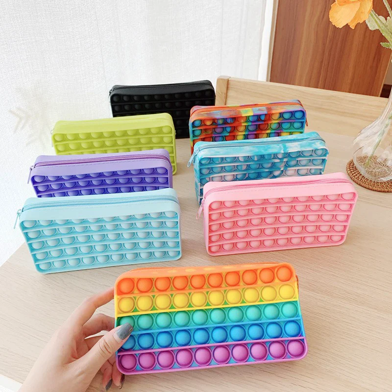Bags New Rodent Pioneer Pencil Case Simple Pop Version Of Pure Color Press Silicone Bubble Stationery Storage Decompression Bag
Bags New Rodent Pioneer Pencil Case Simple Pop Version Of Pure Color Press Silicone Bubble Stationery Storage Decompression Bag