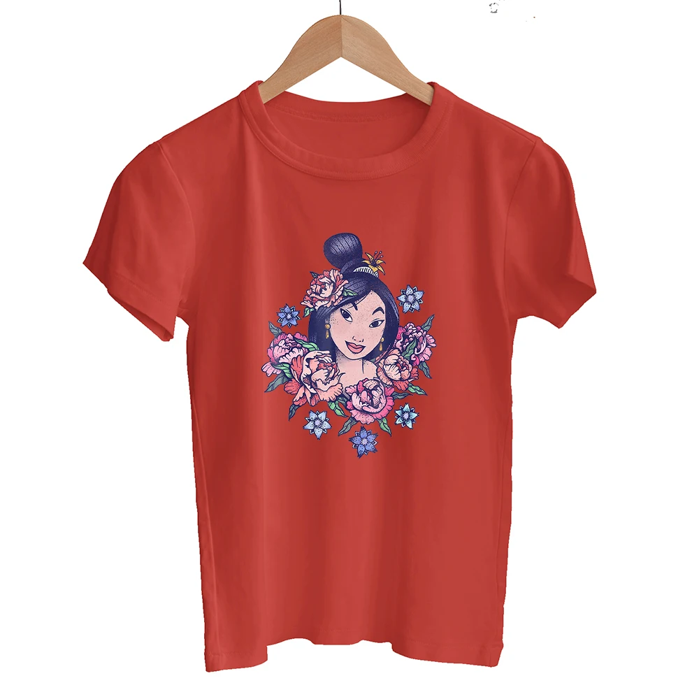Fashion Disney Princess Mulan Printing T-Shirt Outdoor Casual Dropship Summer New Comfort T Shirt Female Harajuku Style Top Cute
Fashion Disney Princess Mulan Printing T-Shirt Outdoor Casual Dropship Summer New Comfort T Shirt Female Harajuku Style Top Cute