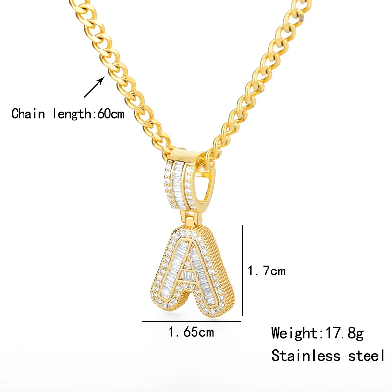 Bling Savage Initial Letters Necklace for Women Stainless Steel 26 A-Z Pendant Shiny Ice Out Chain Necklace Hip Hop Men Jewelry
Bling Savage Initial Letters Necklace for Women Stainless Steel 26 A-Z Pendant Shiny Ice Out Chain Necklace Hip Hop Men Jewelry