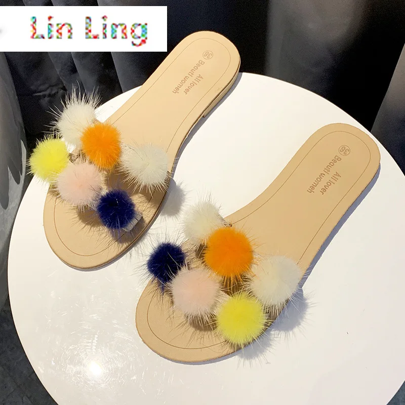 Women Shoes Woman Slides New Summer Slippers Female Flat Bottom Colorful Fur Ball Square Low HeelsBeach Shoes Plus Size
Women Shoes Woman Slides New Summer Slippers Female Flat Bottom Colorful Fur Ball Square Low HeelsBeach Shoes Plus Size