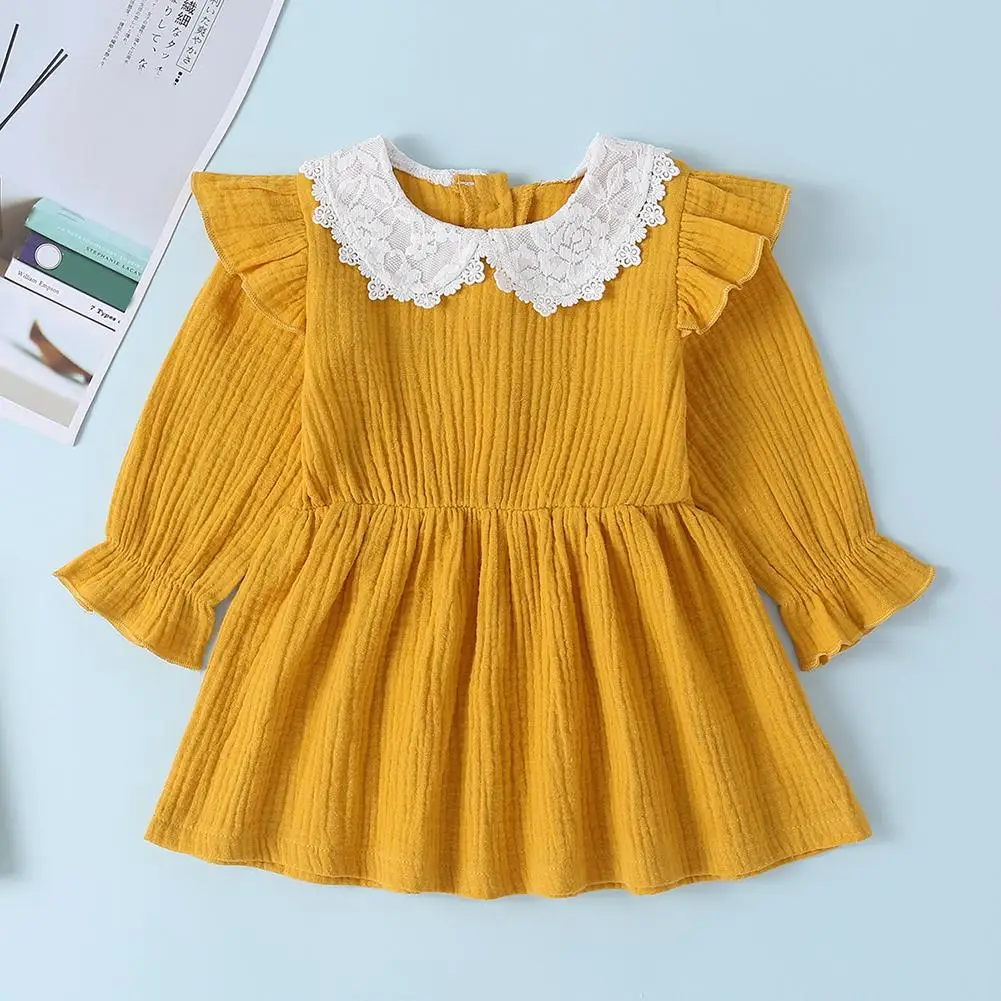 Korean Spring Autumn Dresses Toddler Girl Cotton Solid Doll Collar Clothes Retro Princess Stitching Warm Fashion Ruffles Dress
Korean Spring Autumn Dresses Toddler Girl Cotton Solid Doll Collar Clothes Retro Princess Stitching Warm Fashion Ruffles Dress