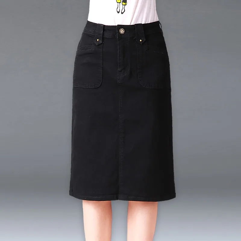 Spring Autumn High Waist Back Split Womens Denim Skirts Fashion Knee Length Slim Fit Female Pencil Wrap Skirts Plus Siz S-6XL
Spring Autumn High Waist Back Split Womens Denim Skirts Fashion Knee Length Slim Fit Female Pencil Wrap Skirts Plus Siz S-6XL