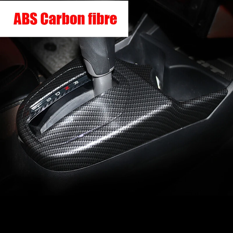 For Honda FIT JAZZ 2014-2018 ABS Matte/Carbon fibre Car gear shift knob frame panel Decoration cover trim car styling accessorie |