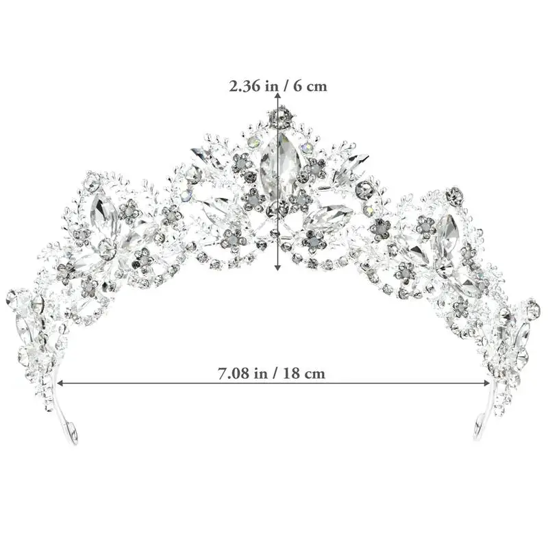 Crown with Rhinestones Headband Crystal Hairpiece Wedding Women Hair Accessory
Crown with Rhinestones Headband Crystal Hairpiece Wedding Women Hair Accessory