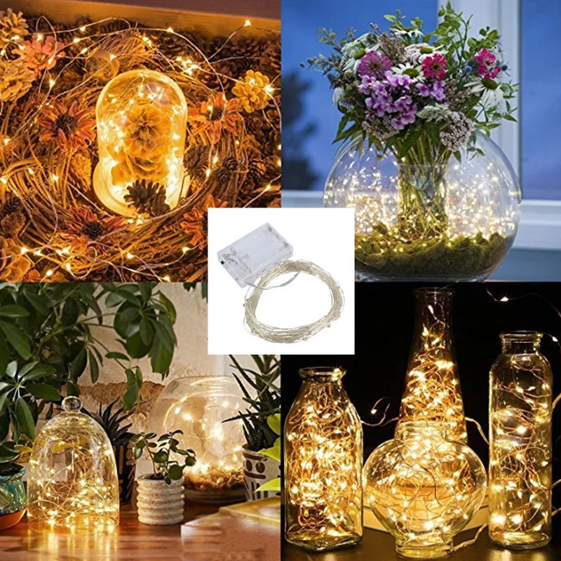 10-100 LED Light String Fairy Garland Battery Power Copper Wire Lights for Party Christmas Wedding Home Decor Fairy Lights Clamp
10-100 LED Light String Fairy Garland Battery Power Copper Wire Lights for Party Christmas Wedding Home Decor Fairy Lights Clamp