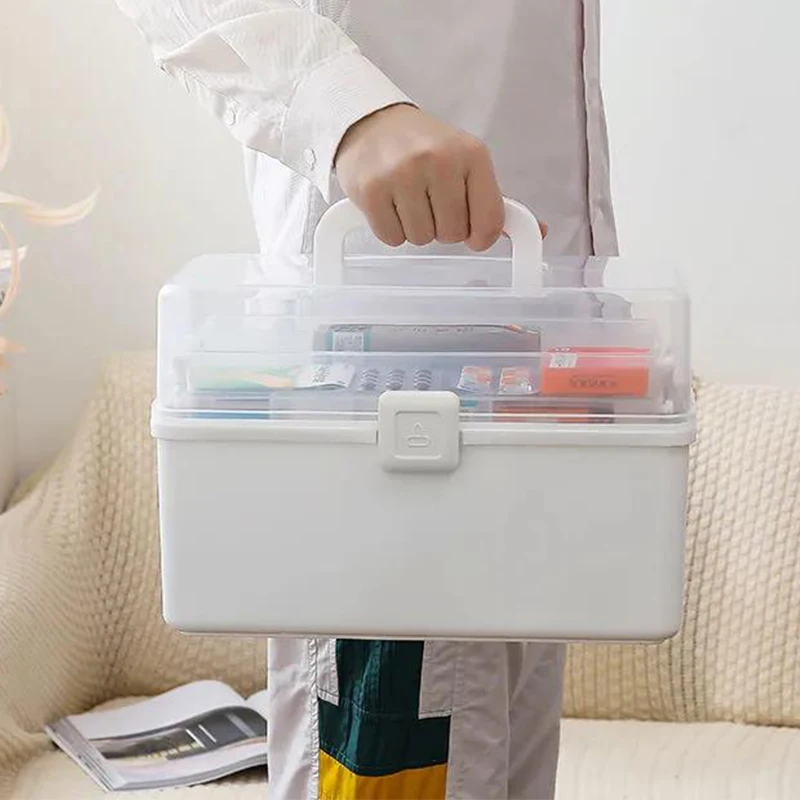 Multifunctional Large-capacity Medicine Box, Plastic First Aid Box Container, Family First Aid Medicine Storage Rack With Handle
Multifunctional Large-capacity Medicine Box, Plastic First Aid Box Container, Family First Aid Medicine Storage Rack With Handle