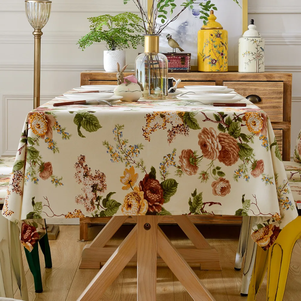 Home Decoration Table Cloth Linen Cotton Floral Print Desk Cover Mat Large Rectangular Tablecloth 140x220cm Flower Manteles
Home Decoration Table Cloth Linen Cotton Floral Print Desk Cover Mat Large Rectangular Tablecloth 140x220cm Flower Manteles