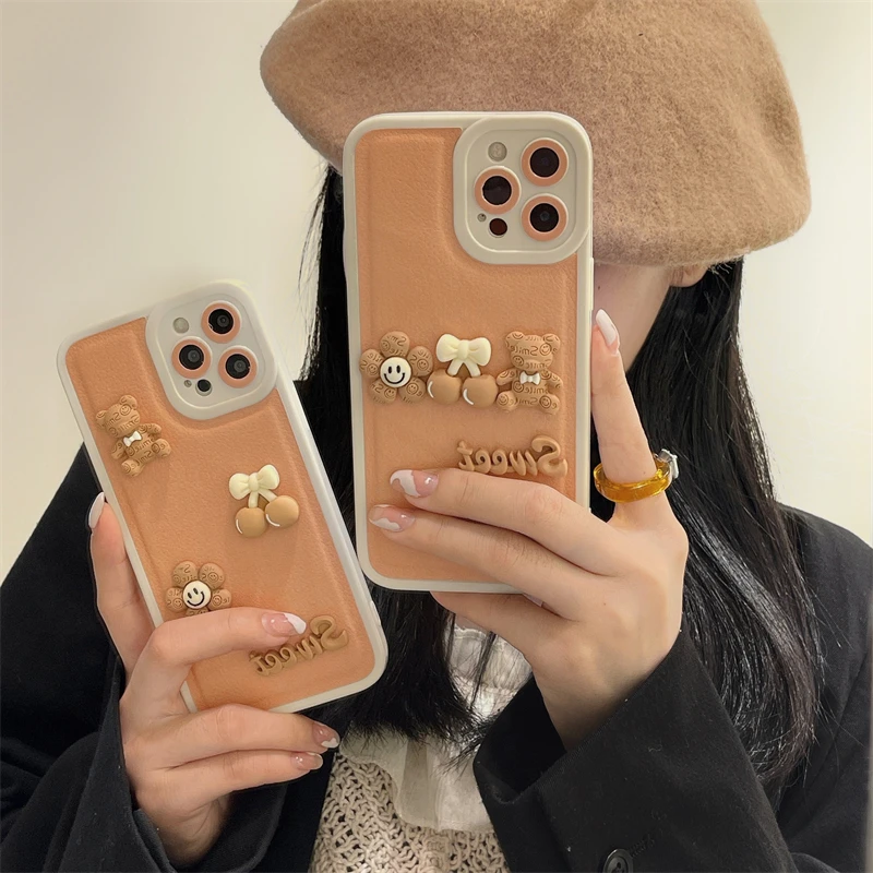 Lovely 3D Cartoon Bear Sunflower Phone Case for IPhone 13 12 11 Pro Max X XR XS 7 8 Plus Lens Frame Protect Soft Silicone Cover
Lovely 3D Cartoon Bear Sunflower Phone Case for IPhone 13 12 11 Pro Max X XR XS 7 8 Plus Lens Frame Protect Soft Silicone Cover