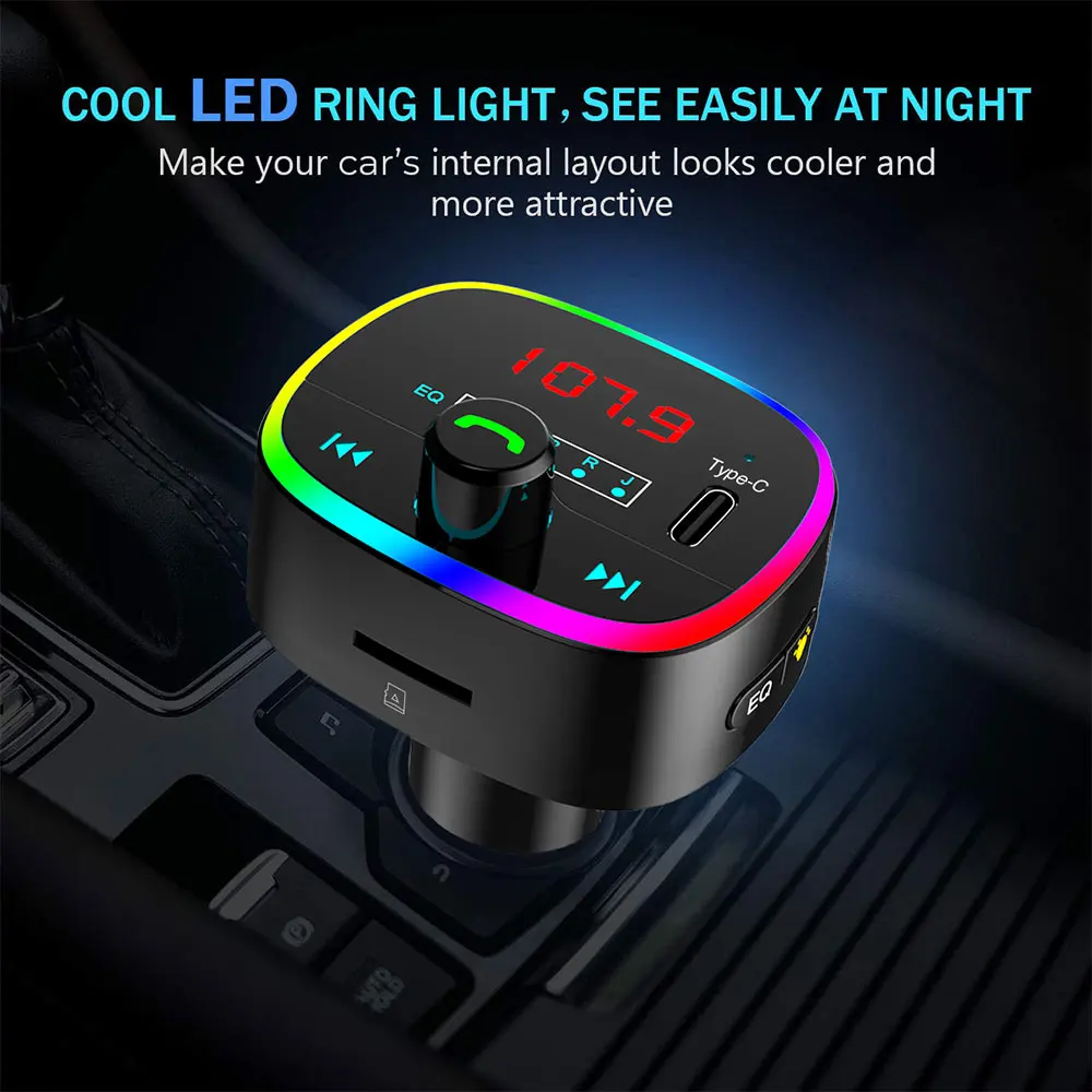 Новый Автомобильный MP3-плеер RGB светильник Bluetooth 5 0 Tf-карта U-диск поддержка