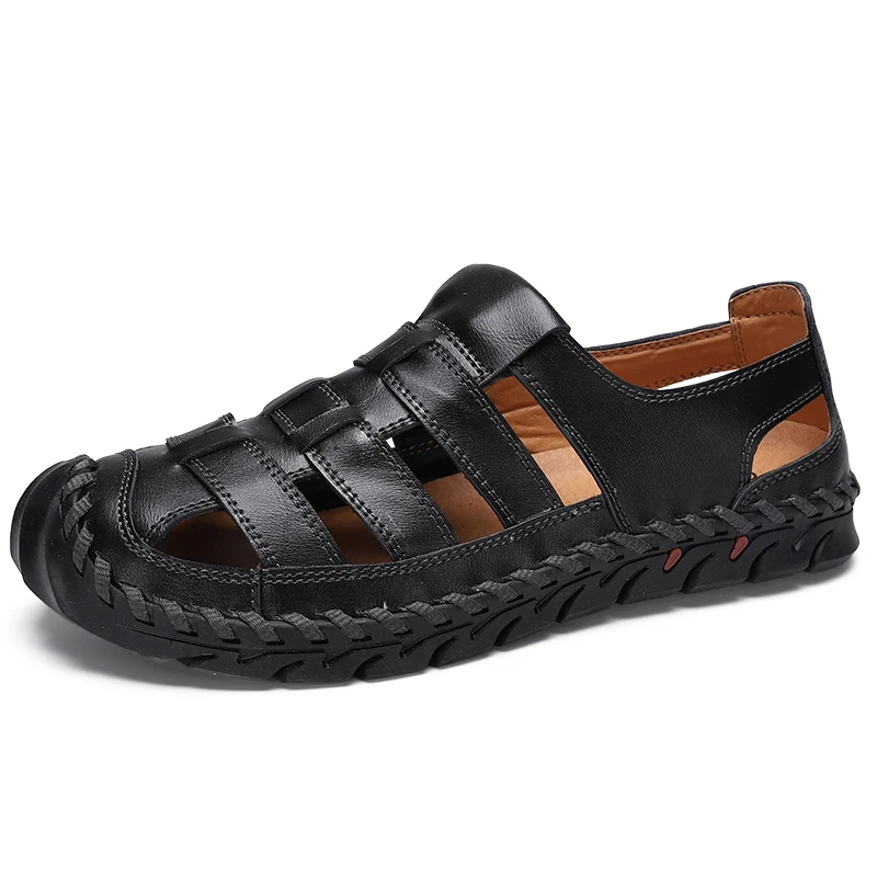 New Men's Sandals Summer Breathable Casual Shoes Genuine Leather Mens Sandals Man Flats Fashion Beach Men's Sneakers Size 38-48
New Men's Sandals Summer Breathable Casual Shoes Genuine Leather Mens Sandals Man Flats Fashion Beach Men's Sneakers Size 38-48