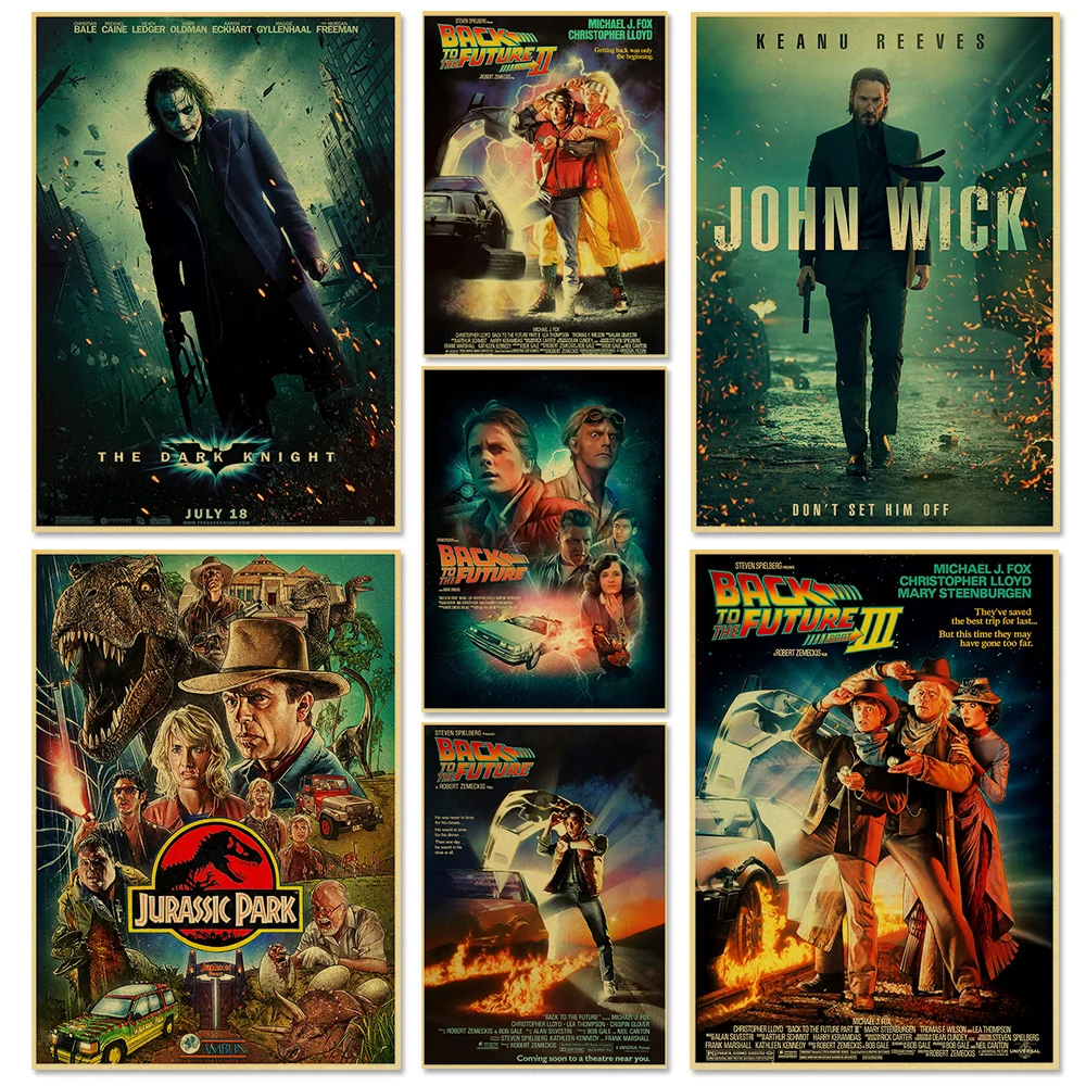 Vintage Classic Kraft Paper Back To The Future Movie Posters John Wick Joker Film Home Wall Decor Poster Art Painting Pictures
Vintage Classic Kraft Paper Back To The Future Movie Posters John Wick Joker Film Home Wall Decor Poster Art Painting Pictures