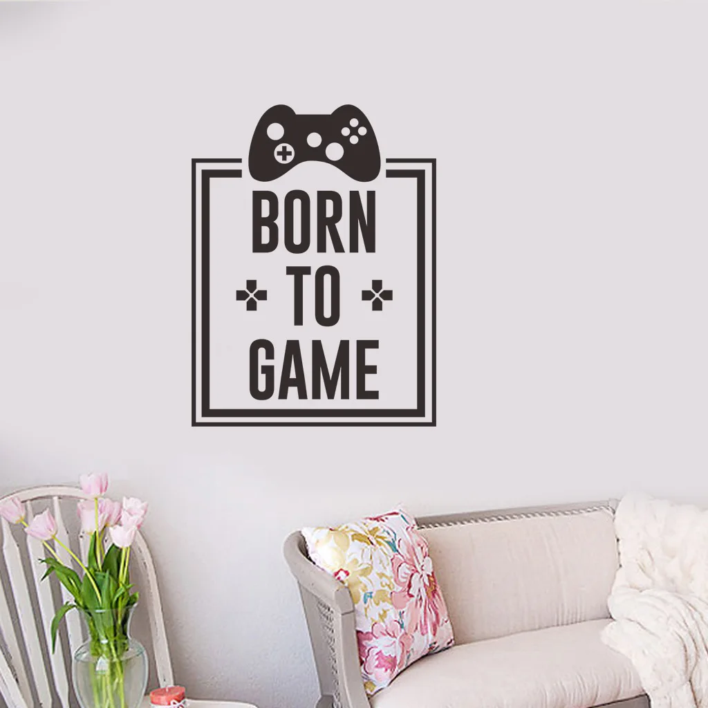 BORN TO GAME рожденные для игры настенные наклейки гостиной креативные украшения
