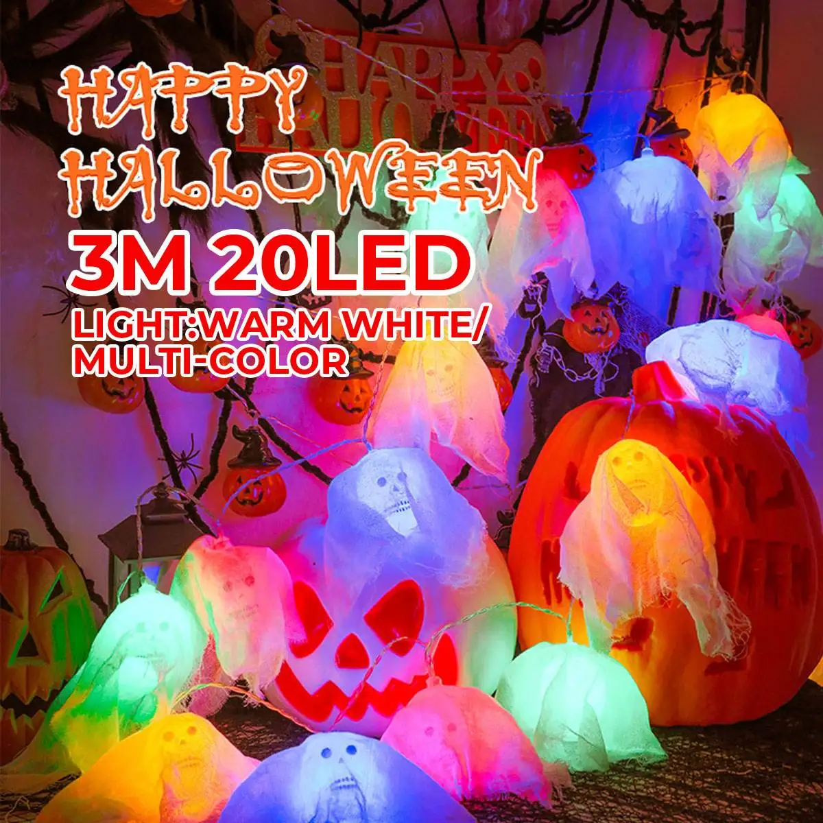 3m 20Led Halloween Pumpkin Ghost Skeletons Bat Spider Led Light String Festival Bar Home Party Decor Halloween Ornament
3m 20Led Halloween Pumpkin Ghost Skeletons Bat Spider Led Light String Festival Bar Home Party Decor Halloween Ornament