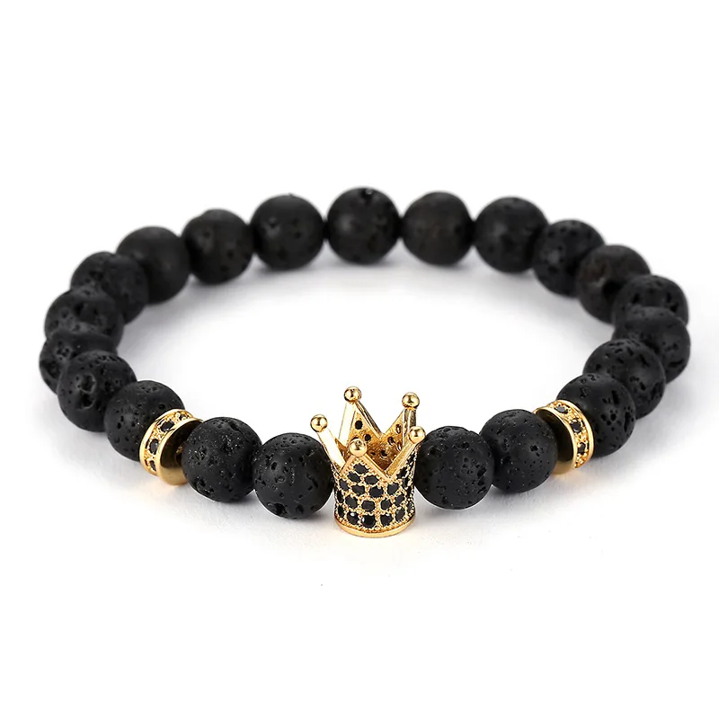 2019 Classics Black Lava Natural Stone Beads Bracelets For Women Vintage Design Crown Bead Strand Bracelet Jewelry Men Gifts
2019 Classics Black Lava Natural Stone Beads Bracelets For Women Vintage Design Crown Bead Strand Bracelet Jewelry Men Gifts
