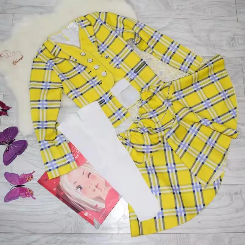 Cute Cher Cosplay Dress Movie Clueless Character Dress Up Halloween Costume for Girls 
Cute Cher Cosplay Dress Movie Clueless Character Dress Up Halloween Costume for Girls