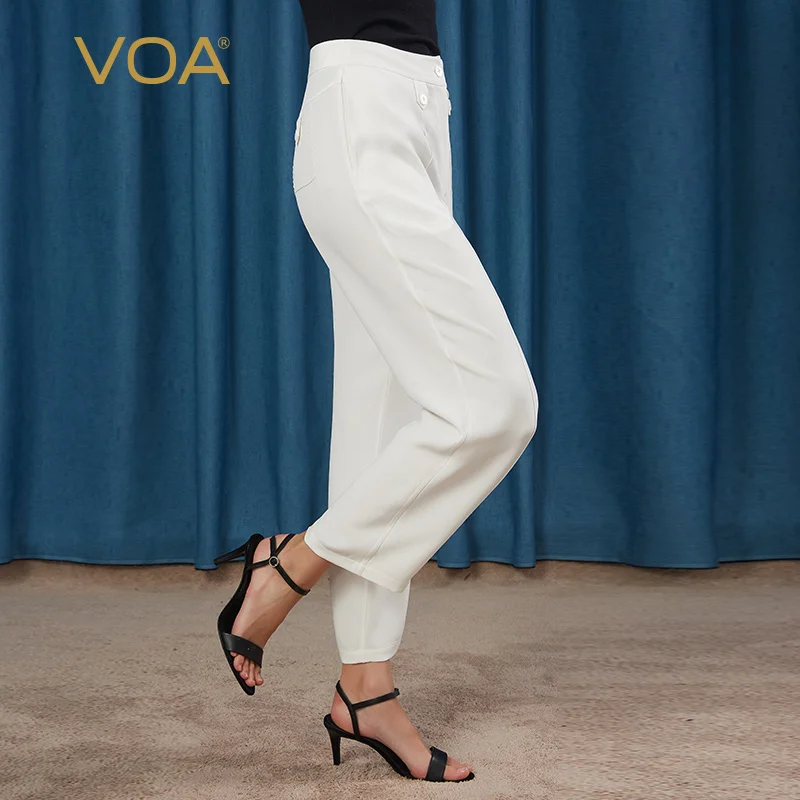 VOA Silk 30 момме, белый тяжелый шелк, Xie Cha Pocket, натуральный пояс, чистый, приятный для кожи, против морщин, прямые брюки для женщин, KE33
VOA Silk 30 момме, белый тяжелый шелк, Xie Cha Pocket, натуральный пояс, чистый, приятный для кожи, против морщин, прямые брюки для женщин, KE33