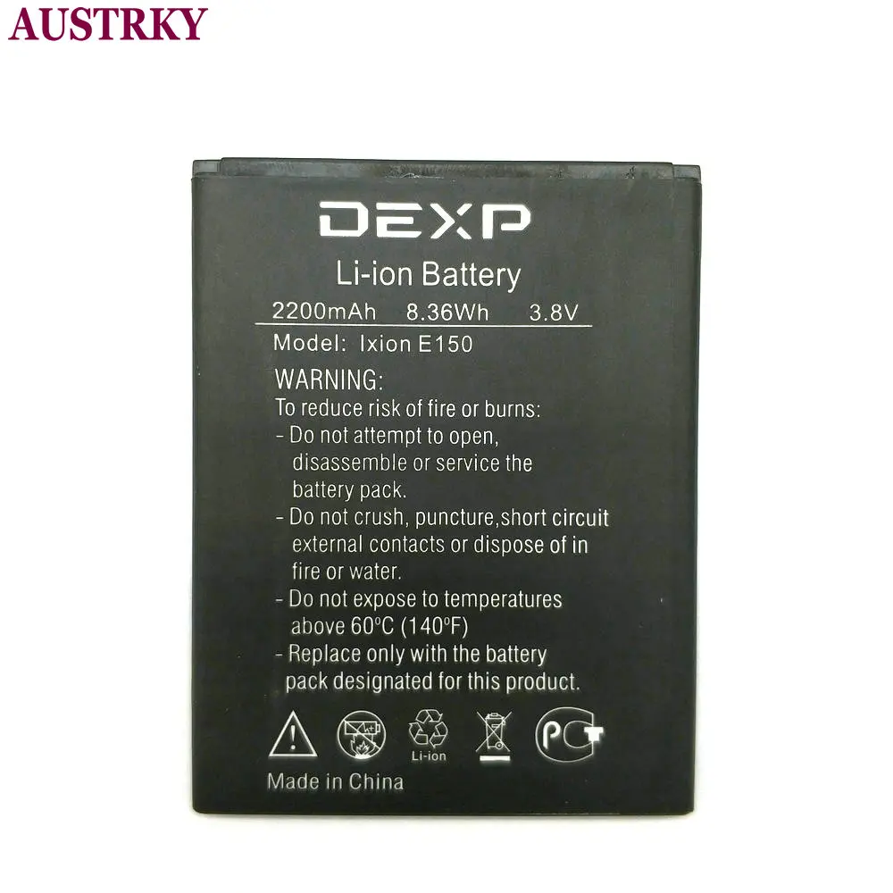 Фото 2200 мА/ч Батарея для DEXP Ixion E150 душа литий ионный полимерный - купить