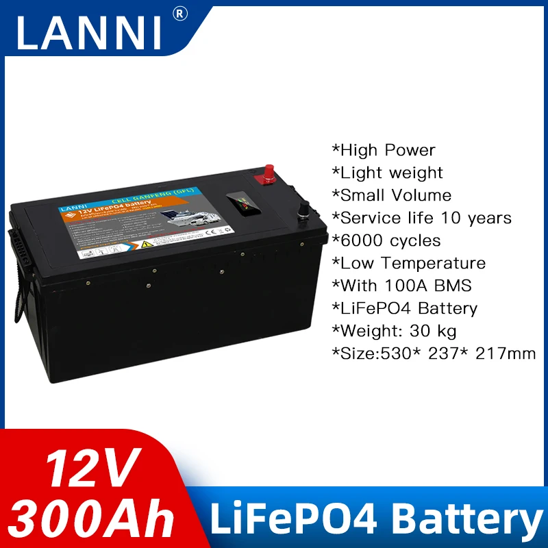 LiFePO4 12v300ah Battery Pack is Suitable for Power Supply of Household Appliances in Boat Mowing Room and Vehicle
LiFePO4 12v300ah Battery Pack is Suitable for Power Supply of Household Appliances in Boat Mowing Room and Vehicle