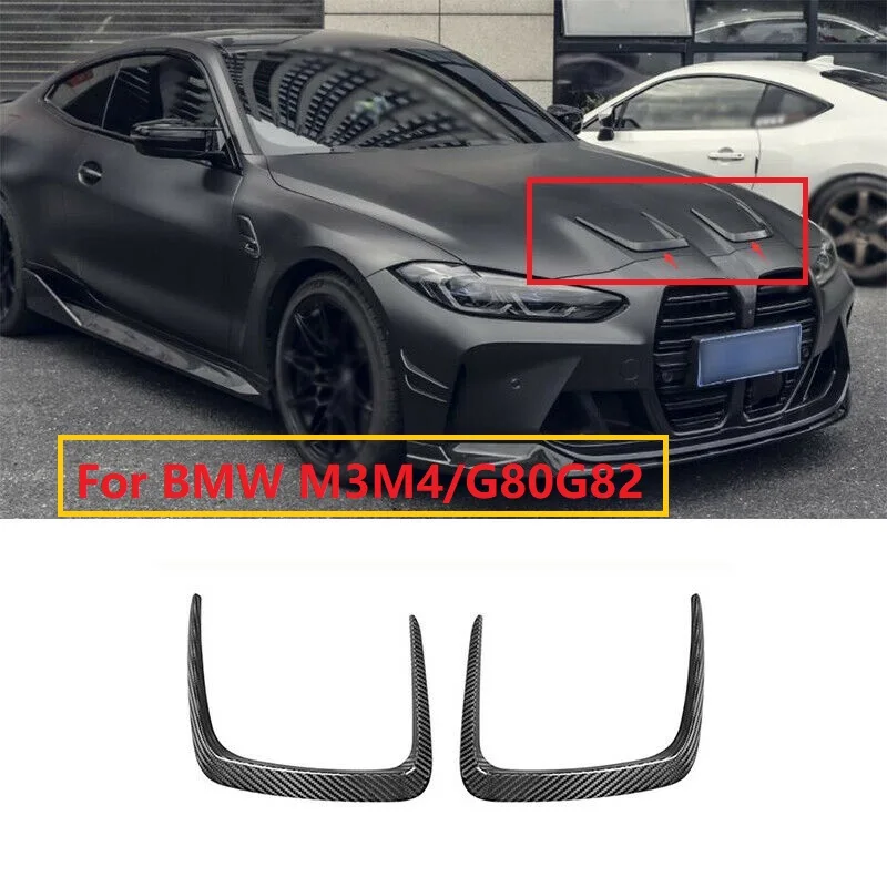 Carbon Fiber Car Styling Accessories Front Hood Fins Canards Splitters Vent Cover Trim Fit For BMW G80 M3 G82 M4 2021-Up
Carbon Fiber Car Styling Accessories Front Hood Fins Canards Splitters Vent Cover Trim Fit For BMW G80 M3 G82 M4 2021-Up