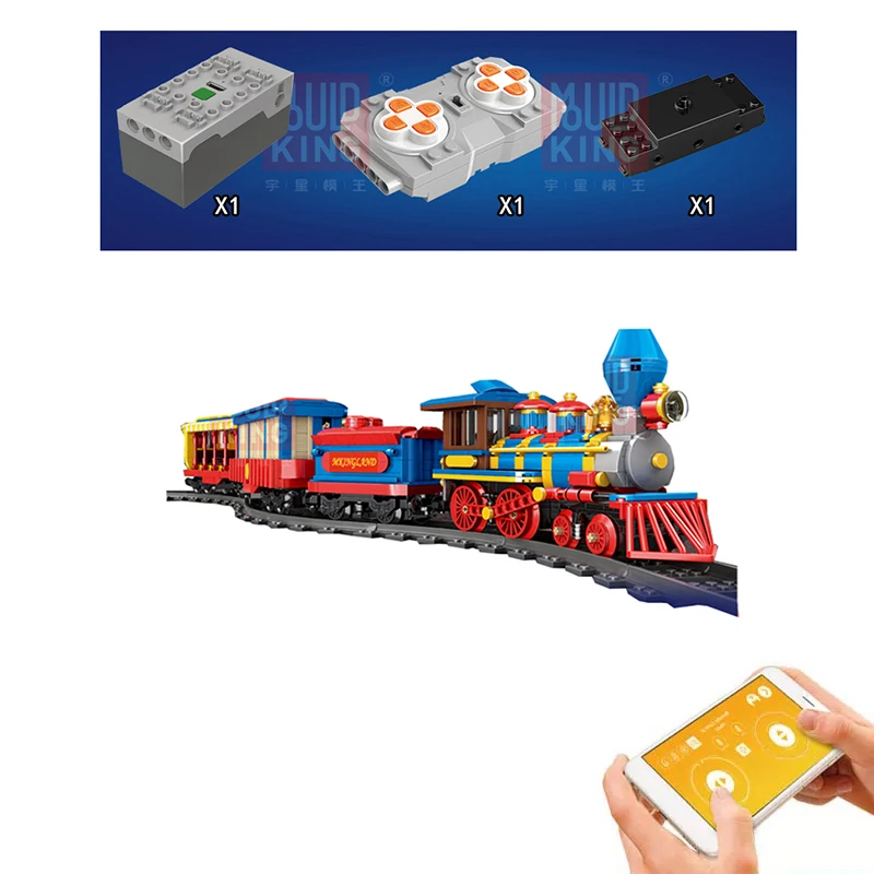 Mould King Railway series Train Toys Dream train Remote control train Building and Station Model Blocks bricks Kids DIY Toys
Mould King Railway series Train Toys Dream train Remote control train Building and Station Model Blocks bricks Kids DIY Toys