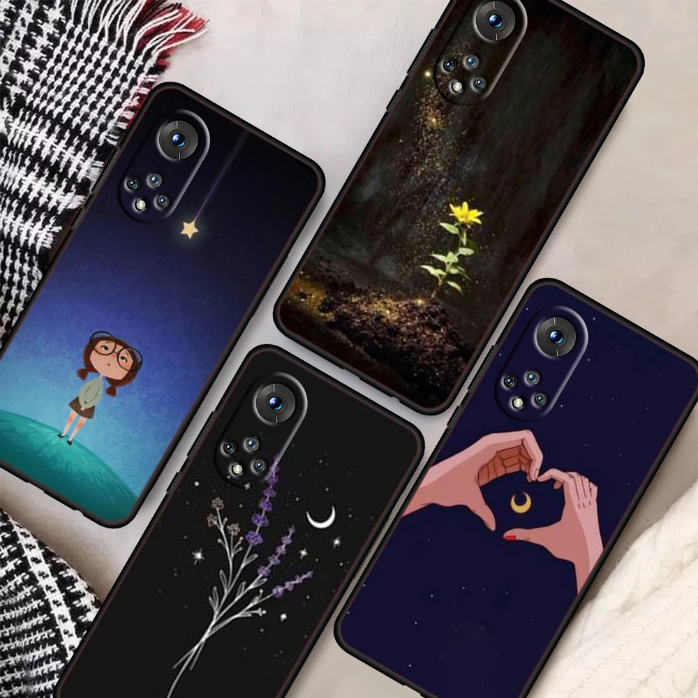 Moon star girl For Honor 50 Pro X20 SE V30 Magic3 Pro+ Play 5T 5G 30 Lite 30i 30S Silicone Soft Black Phone Case
Moon star girl For Honor 50 Pro X20 SE V30 Magic3 Pro+ Play 5T 5G 30 Lite 30i 30S Silicone Soft Black Phone Case