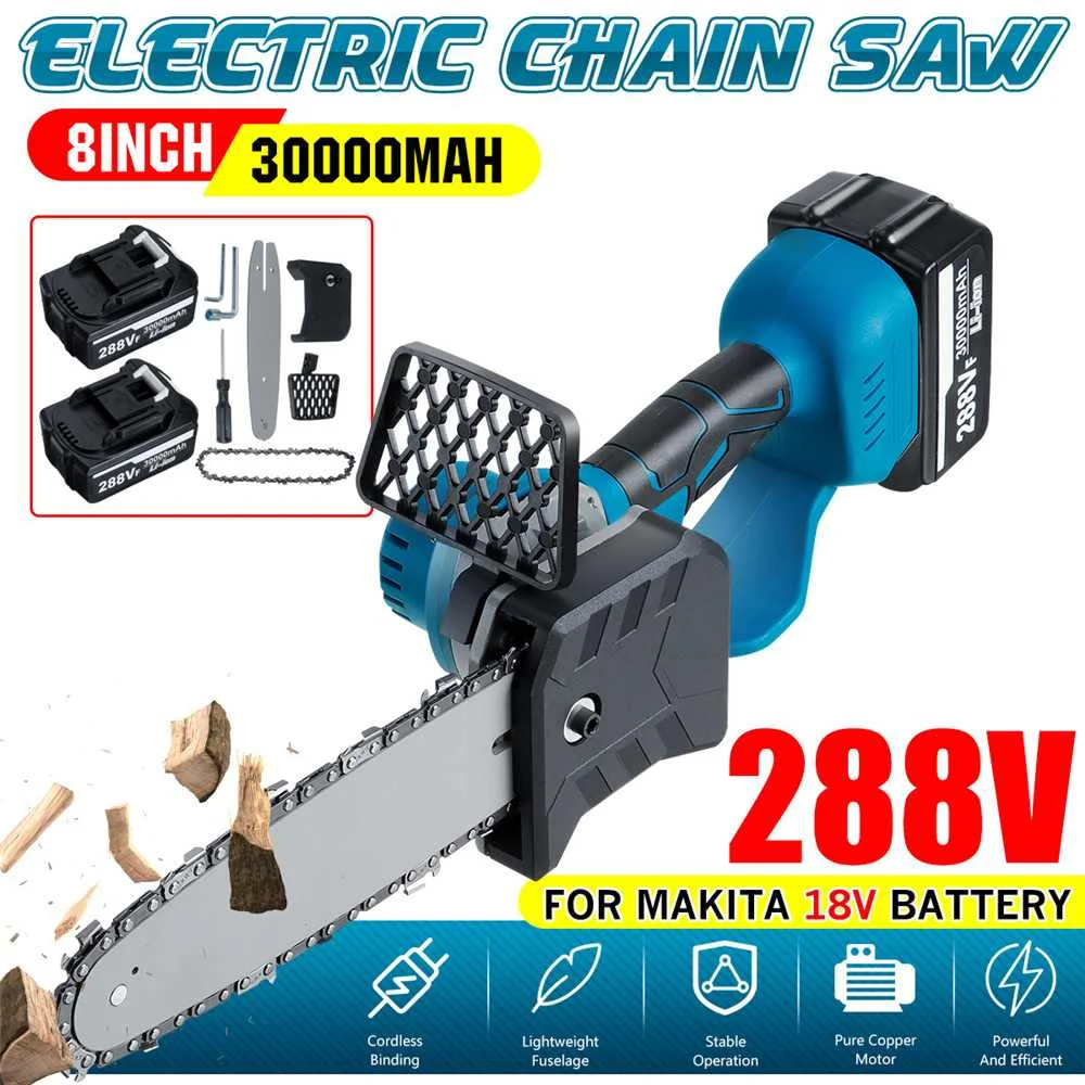 8inch 288V Electric Chainsaw Bracket Cordless Rechargeable Pruning Saw Garden Tree Logging Trimming Saw Tool With 2pcs Battery
8inch 288V Electric Chainsaw Bracket Cordless Rechargeable Pruning Saw Garden Tree Logging Trimming Saw Tool With 2pcs Battery