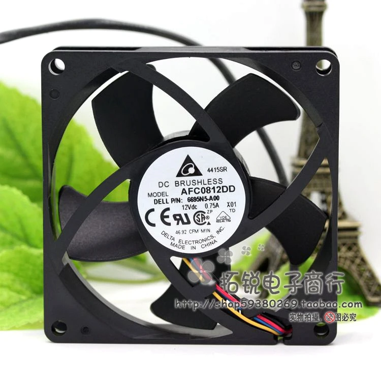 New Delta Delta AFC0812DD 12V 0.75a 8020 8cm PWM Max Airflow Rate Cooling Fan
New Delta Delta AFC0812DD 12V 0.75a 8020 8cm PWM Max Airflow Rate Cooling Fan