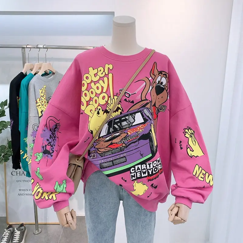 2021 Fashion Print Sweatshirt Women 2021 O Neck Long Sleeve Casual Loose Harajuku Streetwear Anime Solid Korean Style Hoodies
2021 Fashion Print Sweatshirt Women 2021 O Neck Long Sleeve Casual Loose Harajuku Streetwear Anime Solid Korean Style Hoodies