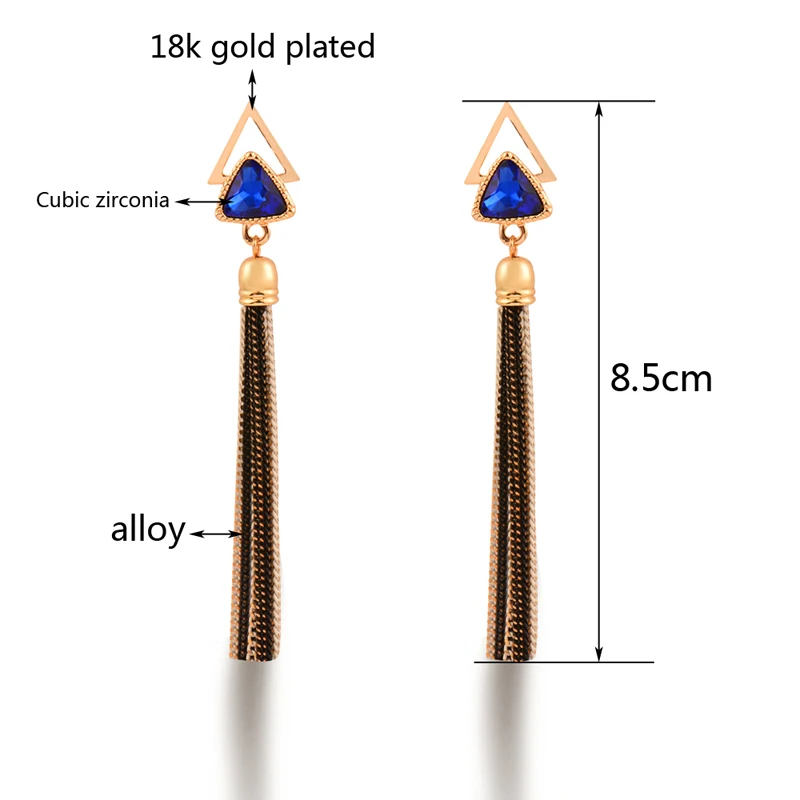 LEEKER Women Gothic Style Black Tassels Earrings With Blue Red Cubic Zirconia Female Retro Wedding Party Jewelry 574 LK4
LEEKER Women Gothic Style Black Tassels Earrings With Blue Red Cubic Zirconia Female Retro Wedding Party Jewelry 574 LK4