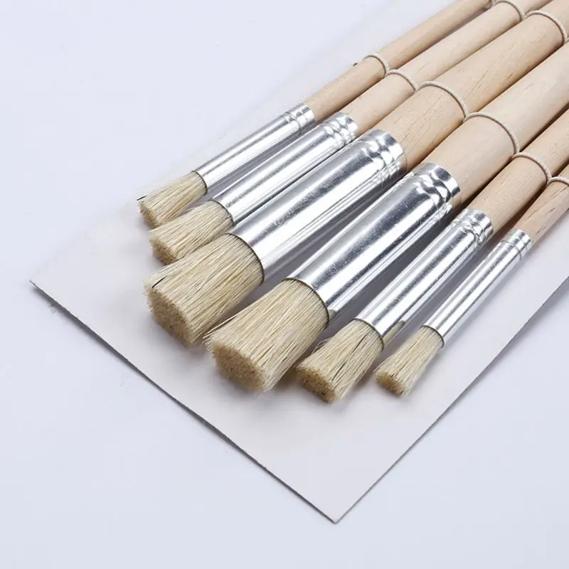 6pcs/set Watercolor Painting Stencil Brush Different Size Wooden Handle Kids Student Art Supplies
6pcs/set Watercolor Painting Stencil Brush Different Size Wooden Handle Kids Student Art Supplies