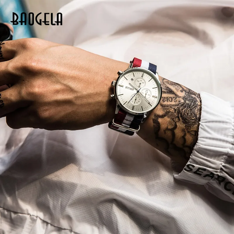 BAOGELA Men's Watch Waterproof, Analog Quartz Wrist Watches Gold With Black Stainless Steel Mesh Band, Chronograph Date 1611
BAOGELA Men's Watch Waterproof, Analog Quartz Wrist Watches Gold With Black Stainless Steel Mesh Band, Chronograph Date 1611
