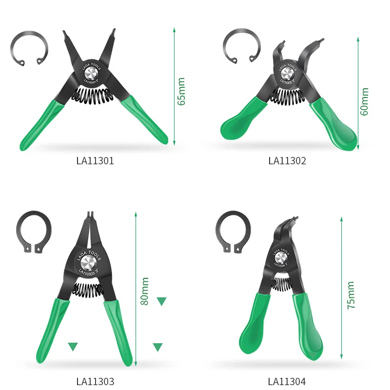 

LAOA Mini Circlip pliers 3 inch Right Angled Beak Portable Multifunctional Snap Ring Circlip Pliers