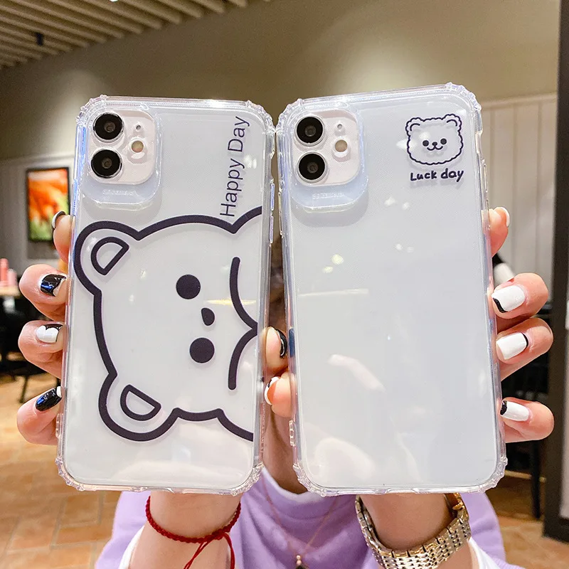 Cartoon Bear Transparent Phone Cases for IPhone 13 12 11 Pro Max X XR XS MAX Soft Silicone Back Cover for Iphone 6s 7 8 Plus 
Cartoon Bear Transparent Phone Cases for IPhone 13 12 11 Pro Max X XR XS MAX Soft Silicone Back Cover for Iphone 6s 7 8 Plus
