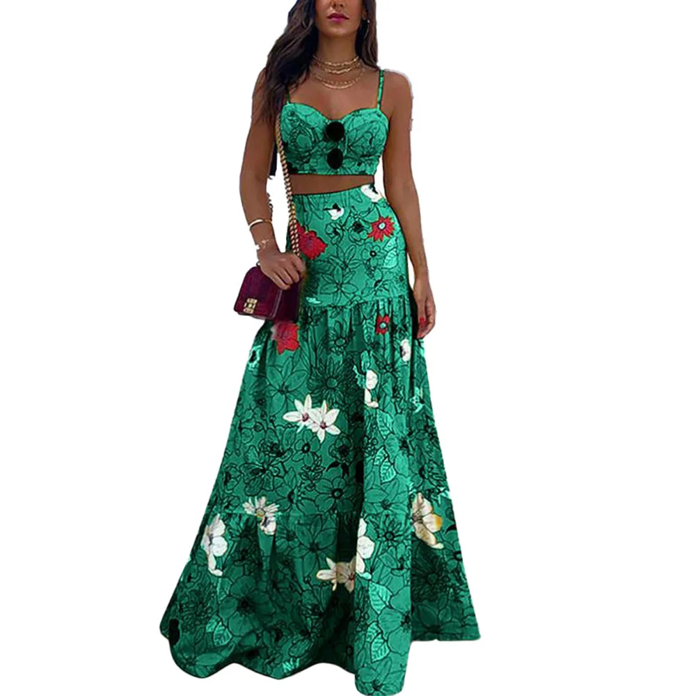 Women Sexy Bodycon 2 Piece Dress Set Ankle Floor-length Dress with Strapless Straps Summer Mini Skirts Suits Fashion Outfits
Women Sexy Bodycon 2 Piece Dress Set Ankle Floor-length Dress with Strapless Straps Summer Mini Skirts Suits Fashion Outfits