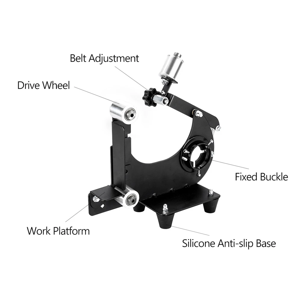 KKmoon Belt Sanding Machine Accessory Rack for Angle Grinder Small Belt Sander Attachment Replacement Sanding Belt Adapter