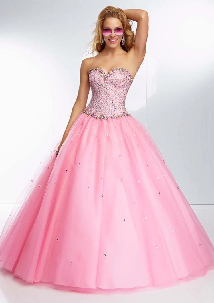 

Розовое Бальное платье, платья для Quinceanera, милое платье с бисером, 16 платьев, одежда для вечеринки, Формальные платья для выпускного вечера, милое роскошное Бисероплетение из органзы