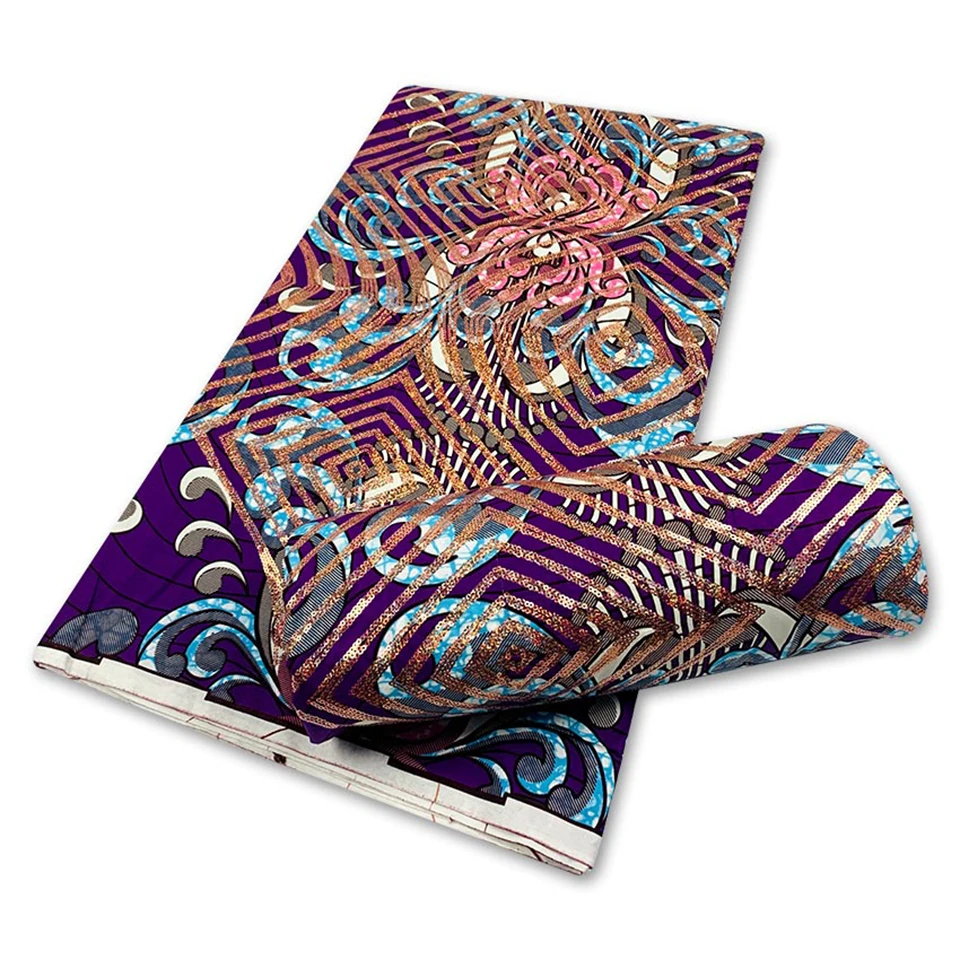 Latest Sequins African Fabrics 100% Cotton Batiki Wax Prints Kitenge/Pagnes/Kikwembe Embroidered Sequins YXL-4
Latest Sequins African Fabrics 100% Cotton Batiki Wax Prints Kitenge/Pagnes/Kikwembe Embroidered Sequins YXL-4