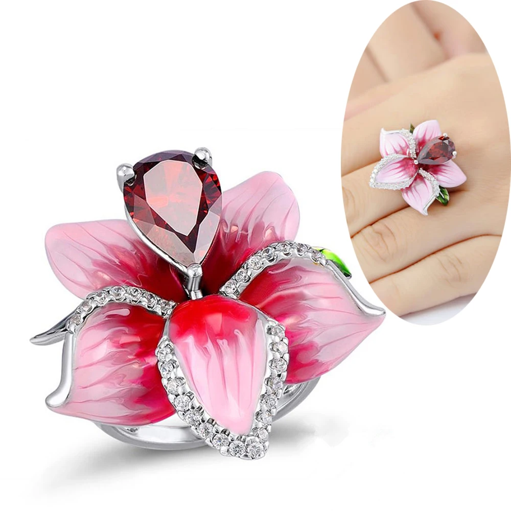 FDLK Luxury Pink Zircon Flower Rings For Women Fashion Rhinestone Wedding Promise Ring Female Jewelry Accessories 2020
FDLK Luxury Pink Zircon Flower Rings For Women Fashion Rhinestone Wedding Promise Ring Female Jewelry Accessories 2020