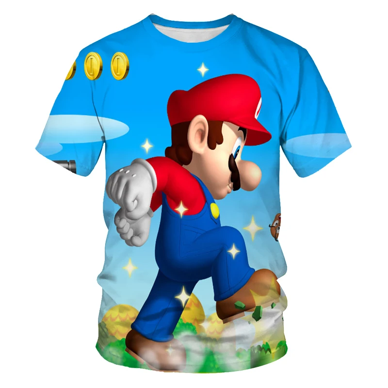 Game character parent-child clothing summer men's T-shirt 3D printing oversized T-shirt O-neck short-sleeved personality 
Game character parent-child clothing summer men's T-shirt 3D printing oversized T-shirt O-neck short-sleeved personality