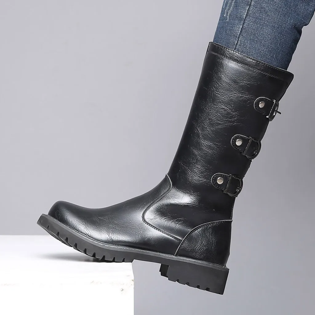 2019 Men Motorcycle Boots Pu Leather Man Flat Shoe Mid Calf Autumn Winter Male Zipper Martin Boot Combat Boots Footwear
2019 Men Motorcycle Boots Pu Leather Man Flat Shoe Mid Calf Autumn Winter Male Zipper Martin Boot Combat Boots Footwear