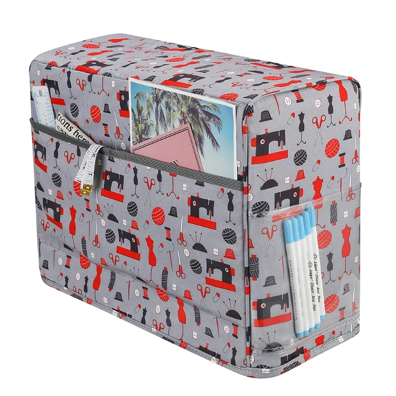 Sewing Machine Cover with Storage Bag Protective Quilted Dust Cover with Pockets Universal for Most Standard Machines 
Sewing Machine Cover with Storage Bag Protective Quilted Dust Cover with Pockets Universal for Most Standard Machines