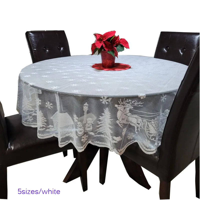 5sizes Europe Lace white mesh Embroidered table cover cloth towel kitchen Christmas snowman sleigh tablecloth party home decor
5sizes Europe Lace white mesh Embroidered table cover cloth towel kitchen Christmas snowman sleigh tablecloth party home decor